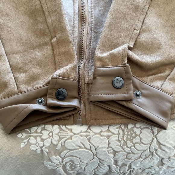 Superlative Fashion Brand Brown Ultrasuede Wind Breaker Jacket! - Picture 15 of 16